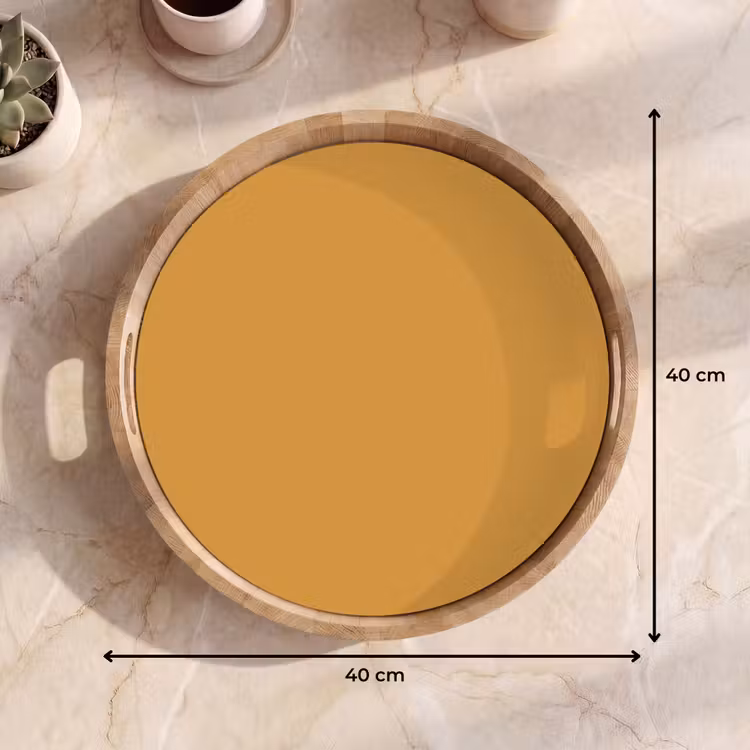 Autumn - Mustard - Geel Dienblad Rond middel 914 -USP_Formaat