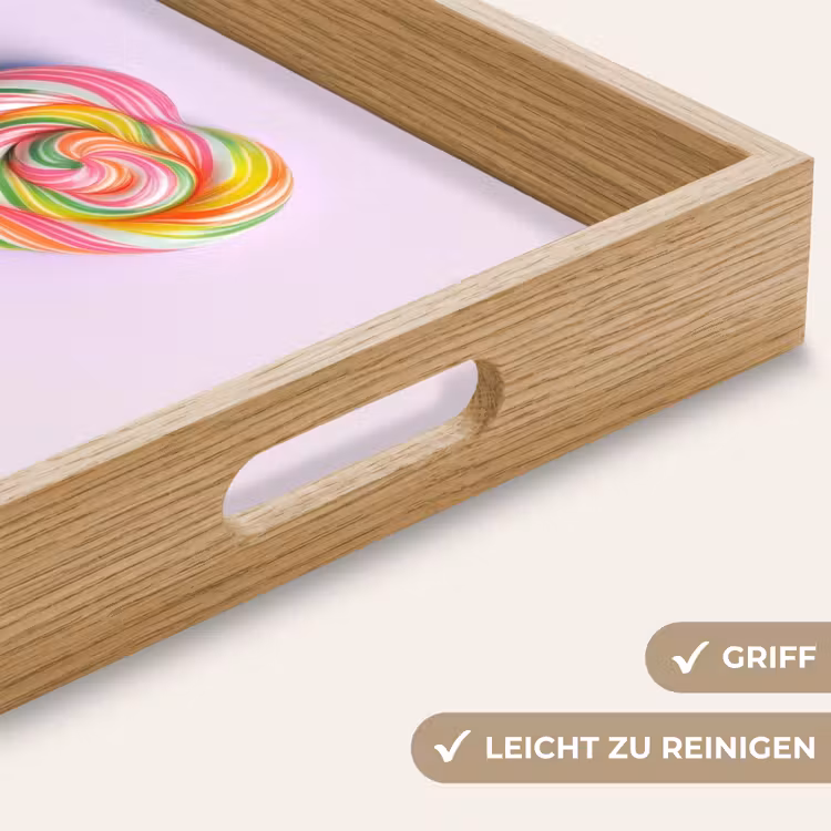 Hart - Lolly - Snoep Dienblad Rechthoek middel -USP_HandgreepDE