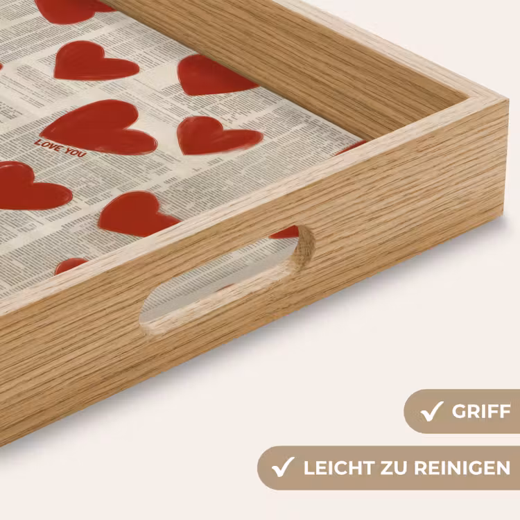 Hartjes - Krant - Loveyou Dienblad Rechthoek middel -USP_HandgreepDE