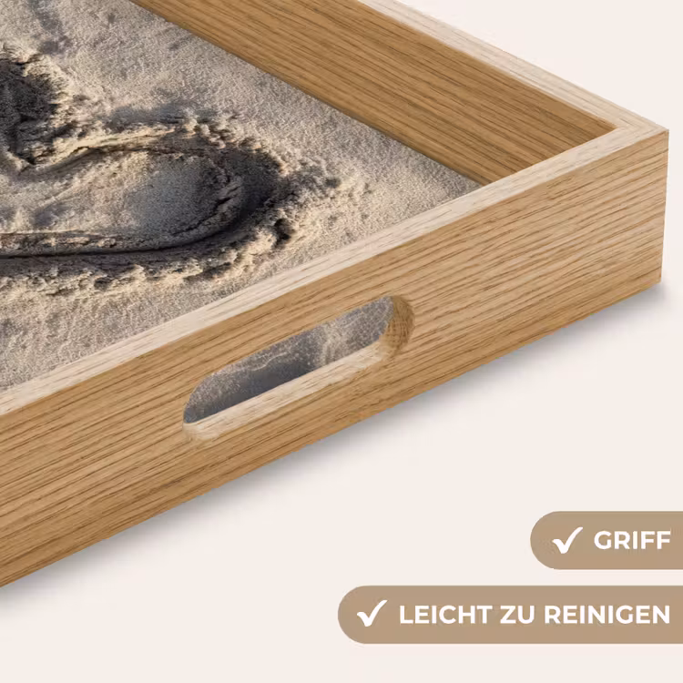 Hartvorm - Getekend - Beige - Zand Dienblad Rechthoek middel -USP_HandgreepDE