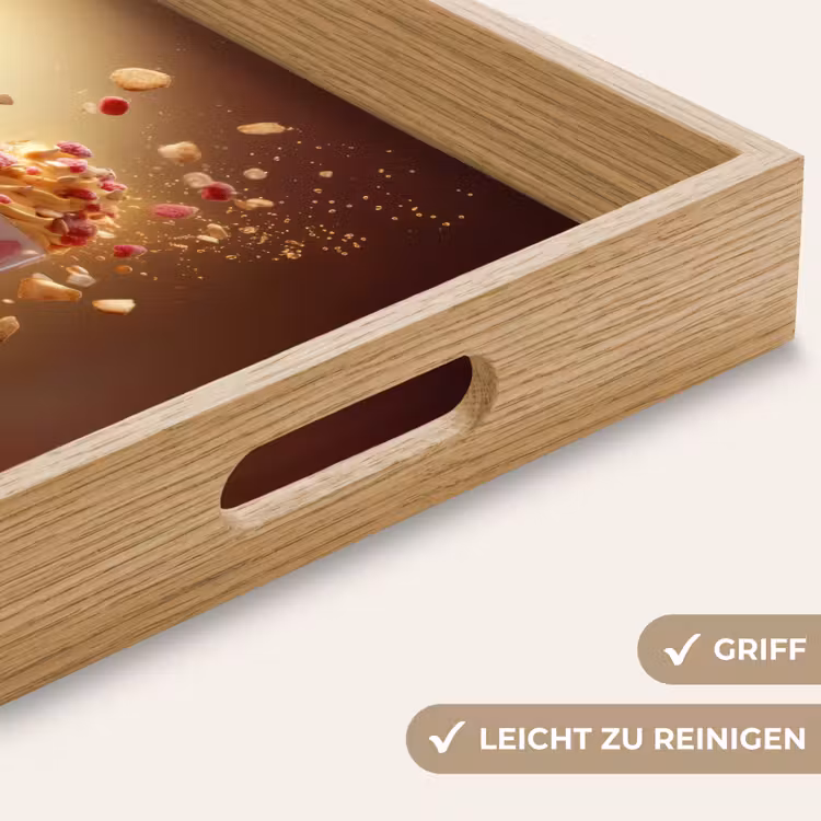 Framboos - Smoothie - Drinken - Roze Dienblad Rechthoek middel -USP_HandgreepDE