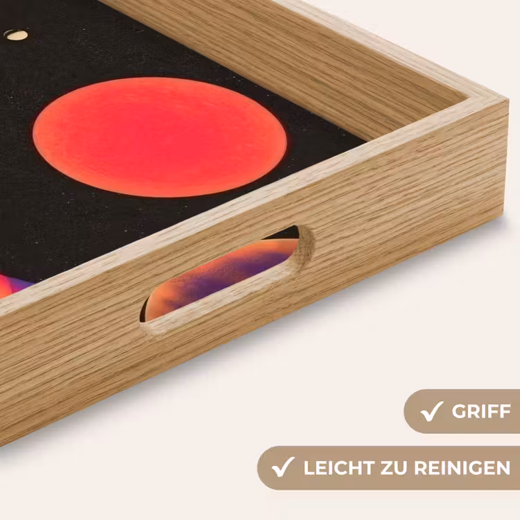 Hemel - Planeten - Felgekleurd Dienblad Rechthoek middel -USP_HandgreepDE