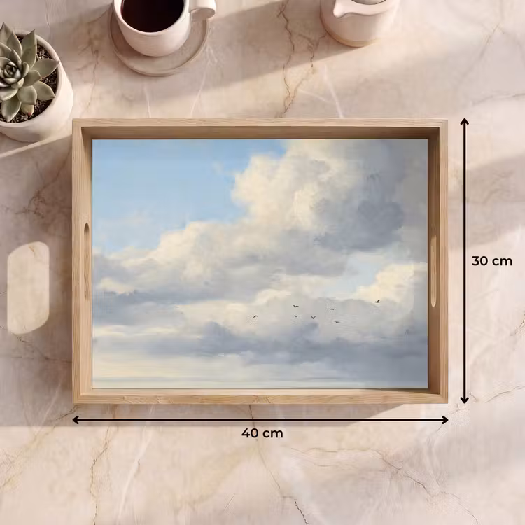 Lucht - Wolken - Natuur - Klassiek - Blauw Dienblad Rechthoek middel -USP_Formaat