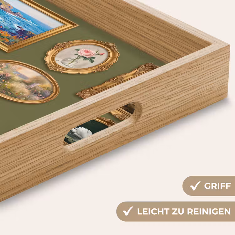 Hert - Bos - Natuur - Klassiek - Dieren Dienblad Rechthoek middel -USP_HandgreepDE