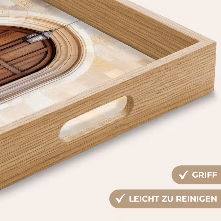Houten - Deur - Lantaarn Dienblad Rechthoek middel -USP_HandgreepDE