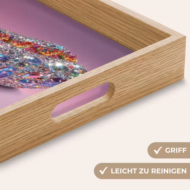 Hotdog - Steentjes - Glitters - Paars Dienblad Rechthoek middel -USP_HandgreepDE