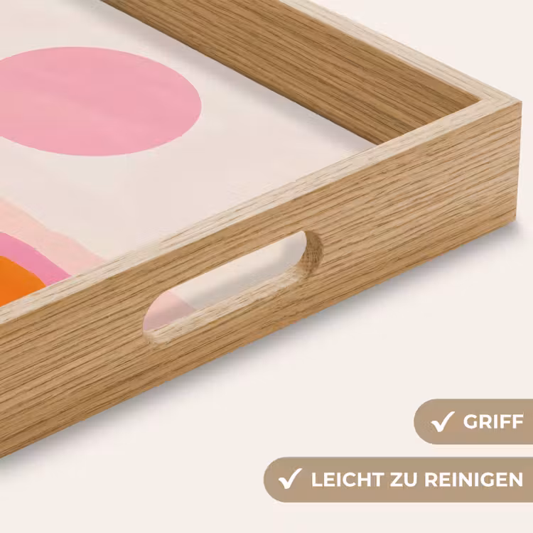 Heuvels - Oranje - Zon - Abstract Dienblad Rechthoek middel -USP_HandgreepDE