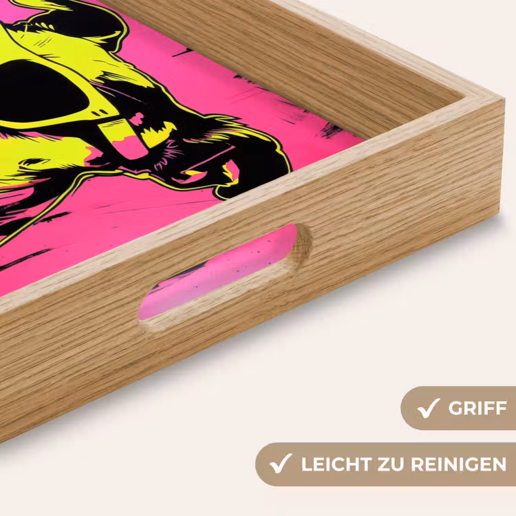 Hond - Zonnebril - Roze - Art Dienblad Rechthoek middel -USP_HandgreepDE