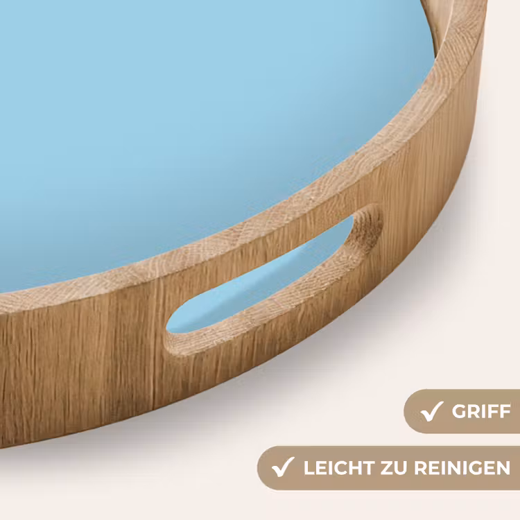 Ice - Blue - Blauw Dienblad Rond middel 914 -USP_HandgreepDE