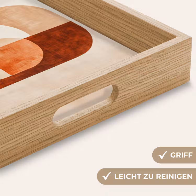 Illustratie - Abstract - Vormen - Rood Dienblad Rechthoek middel -USP_HandgreepDE