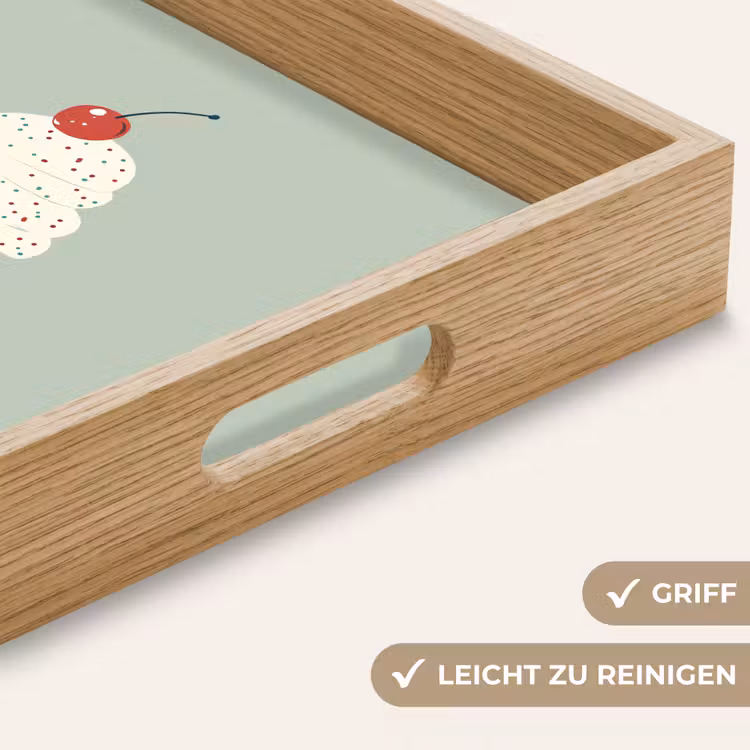 Illustratie - Ijsje - Spikkels - Kers Dienblad Rechthoek middel -USP_HandgreepDE