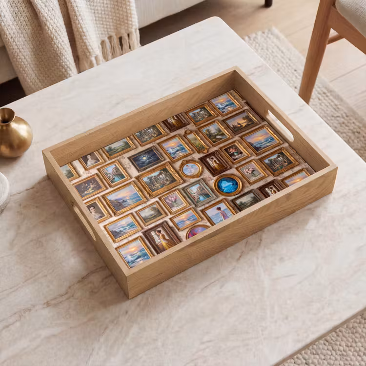 Interieur - Kunst - Collectie - Klassiek - Goud Dienblad Rechthoek middel -sfeer1