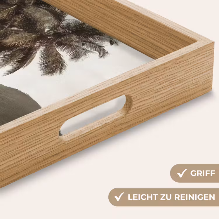 Eiland - Palmboom - Zee Dienblad Rechthoek middel -USP_HandgreepDE