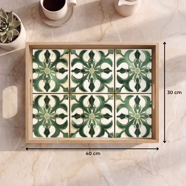 Interieur - Keramiek - Decoratie - Spaans Dienblad Rechthoek middel -USP_Formaat