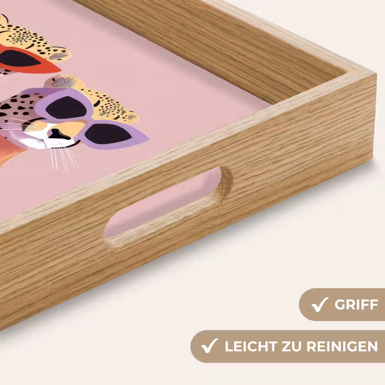 Jachtluipaarden - Zonnebrillen - Truien Dienblad Rechthoek middel -USP_HandgreepDE
