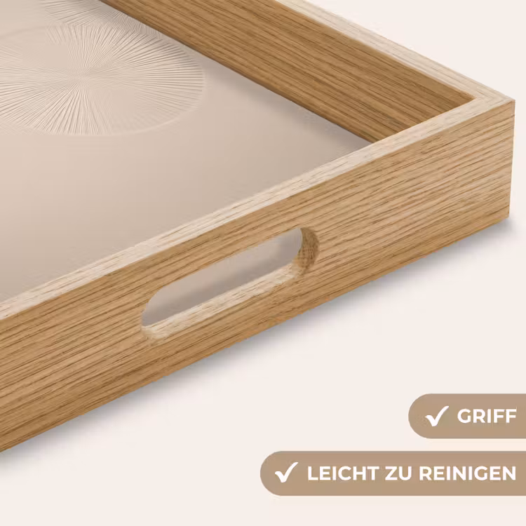Japandi - Beige - Modern Dienblad Rechthoek middel -USP_HandgreepDE