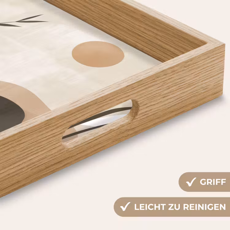 Japandi - Landschap - Beige Dienblad Rechthoek middel -USP_HandgreepDE
