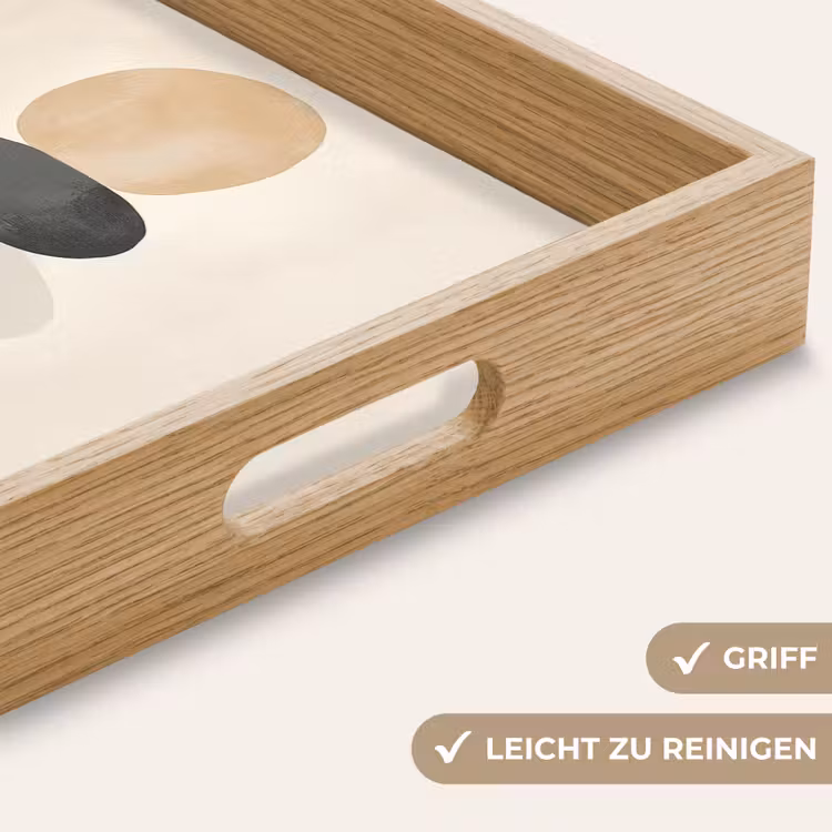Japandi - Wabi sabi - Beige Dienblad Rechthoek middel -USP_HandgreepDE