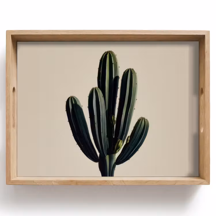 Cactus - Subtiel - Groen Dienblad Rechthoek middel -z3d_shopping