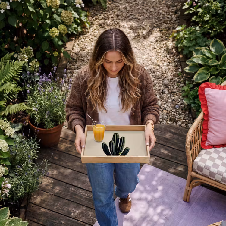 Cactus - Subtiel - Groen Dienblad Rechthoek middel -sfeer5