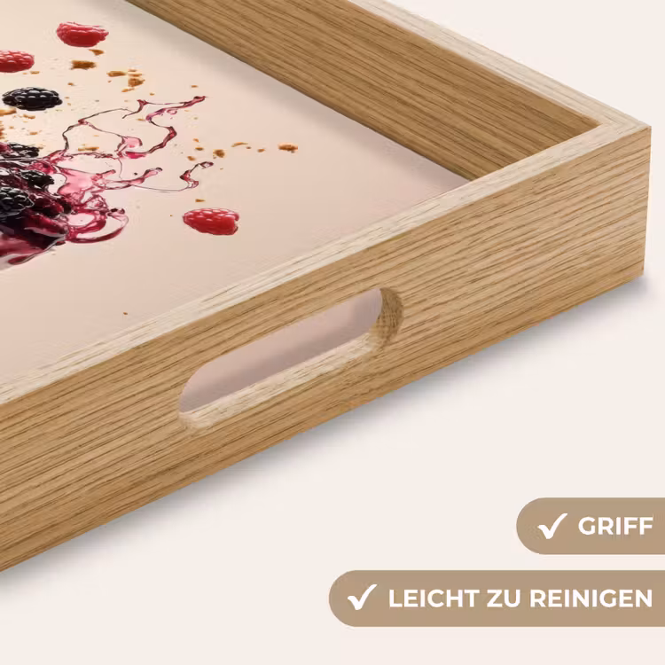 Cheesecake - Eten - Roze - Taart Dienblad Rechthoek middel -USP_HandgreepDE
