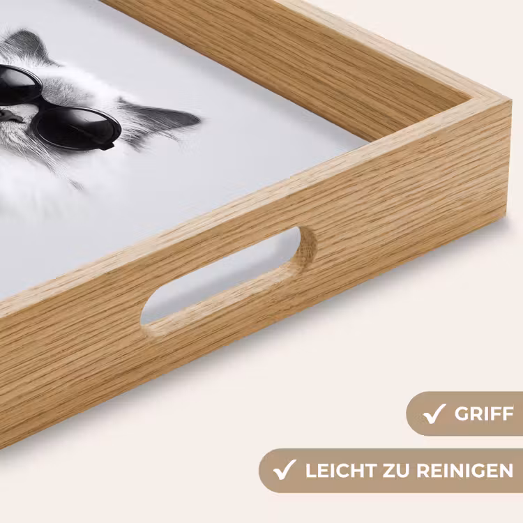 Kat - Zonnebril - Wijnglas - Langharig Dienblad Rechthoek middel -USP_HandgreepDE