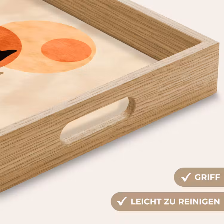 Katten - Zwart - Abstract - Cirkels Dienblad Rechthoek middel -USP_HandgreepDE