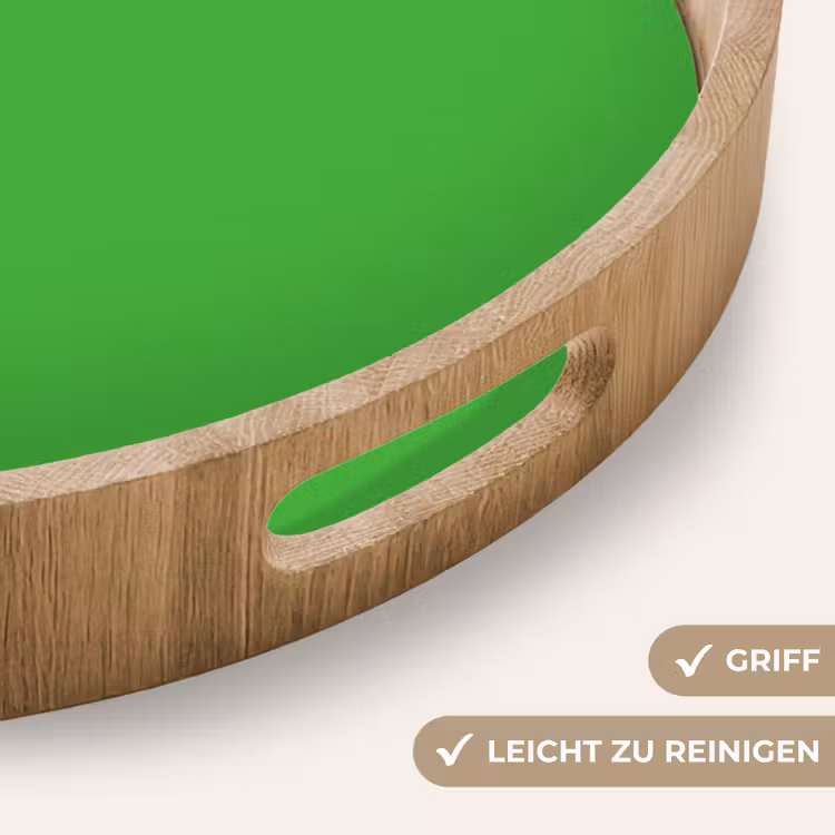 Kelly - Green - Groen Dienblad Rond middel 914 -USP_HandgreepDE