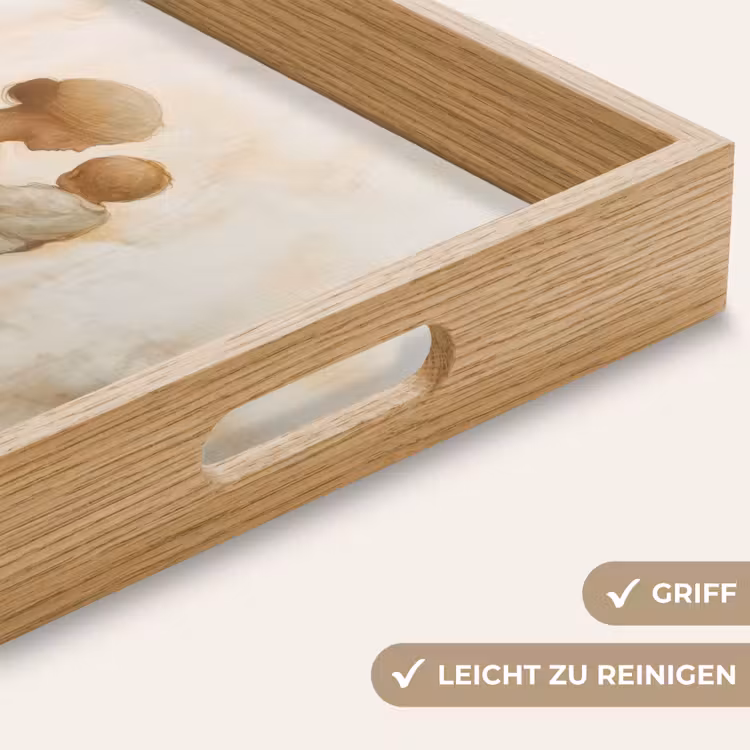 Kind - Moeder - Waterverfschilderij Dienblad Rechthoek middel -USP_HandgreepDE