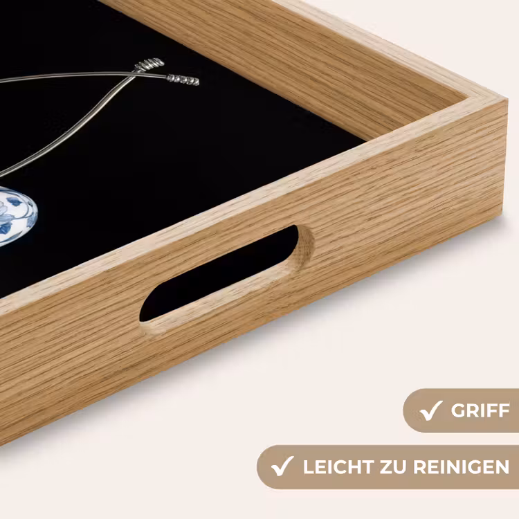 Kersen - Delfts blauw - Fruit Dienblad Rechthoek middel -USP_HandgreepDE