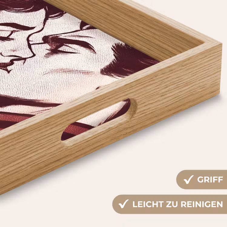 Kussen - Personen - Retro - Bordeaux Dienblad Rechthoek middel -USP_HandgreepDE