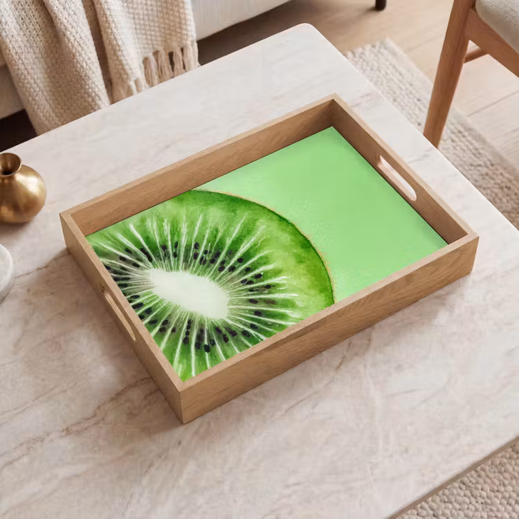 Kiwi - Groen - Fris Dienblad Rechthoek middel -sfeer1