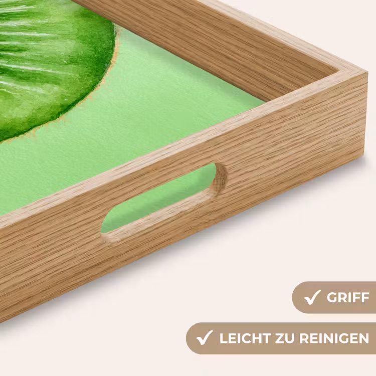 Kiwi - Groen - Fris Dienblad Rechthoek middel -USP_HandgreepDE