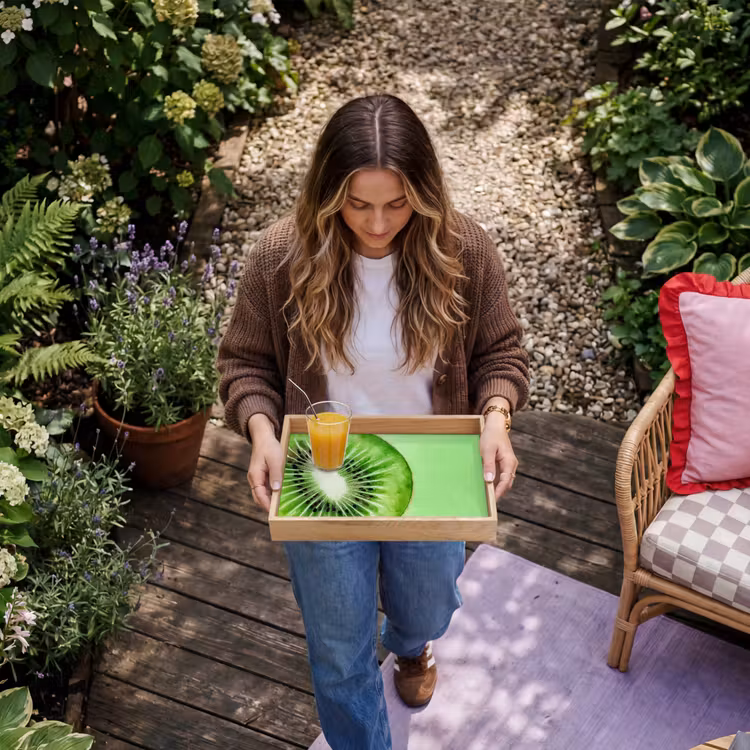 Kiwi - Groen - Fris Dienblad Rechthoek middel -sfeer5
