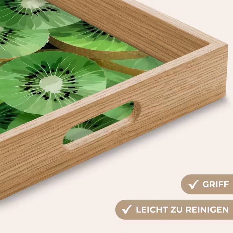 Kiwi - Groen - Pitten Dienblad Rechthoek middel -USP_HandgreepDE
