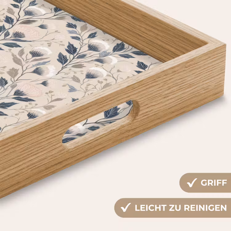Klassiek - Botanisch - Kleurrijk Dienblad Rechthoek middel 911 -USP_HandgreepDE