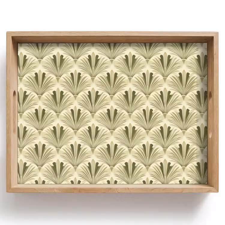 Klassiek - Waaier - Groen Dienblad Rechthoek middel 911 -z3d_shopping