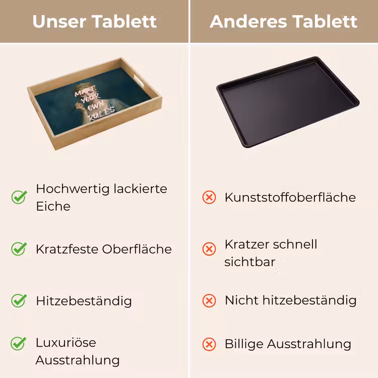 Klassiek - Sierlijk - Roze Dienblad Rechthoek middel -USP_VergelijkingDE