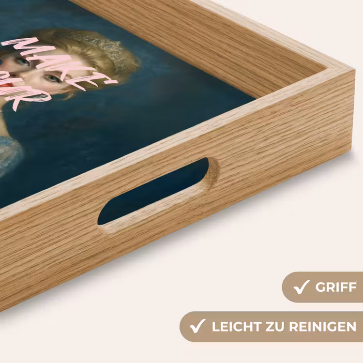 Klassiek - Sierlijk - Roze Dienblad Rechthoek middel -USP_HandgreepDE