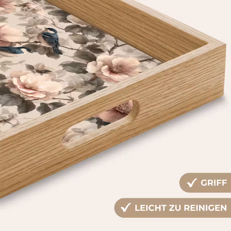 Klassiek - Vogels - Kleurrijk Dienblad Rechthoek middel 911 -USP_HandgreepDE