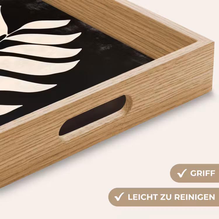 Blad - Wit - Minimalistisch Dienblad Rechthoek middel -USP_HandgreepDE