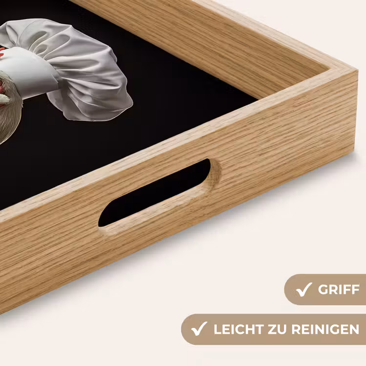 Kok - Rood - Kip Dienblad Rechthoek middel -USP_HandgreepDE