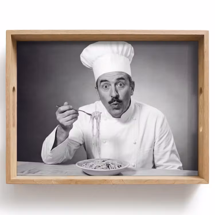 Chef - Spaghetti - Pasta Dienblad Rechthoek middel -z3d_shopping