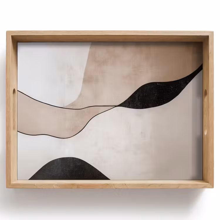 Contourlijnen - Abstracte landschap Dienblad Rechthoek middel -z3d_shopping