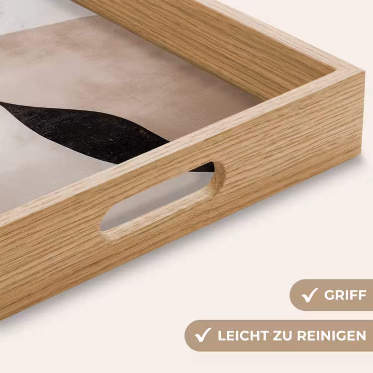 Contourlijnen - Abstracte landschap Dienblad Rechthoek middel -USP_HandgreepDE