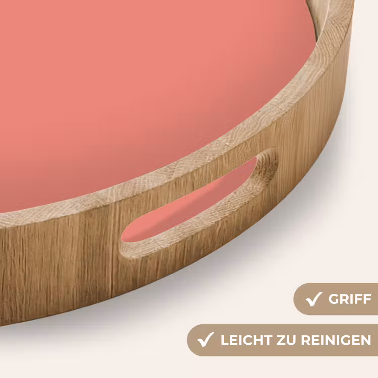 Coral - Reef - Rood Dienblad Rond middel 914 -USP_HandgreepDE
