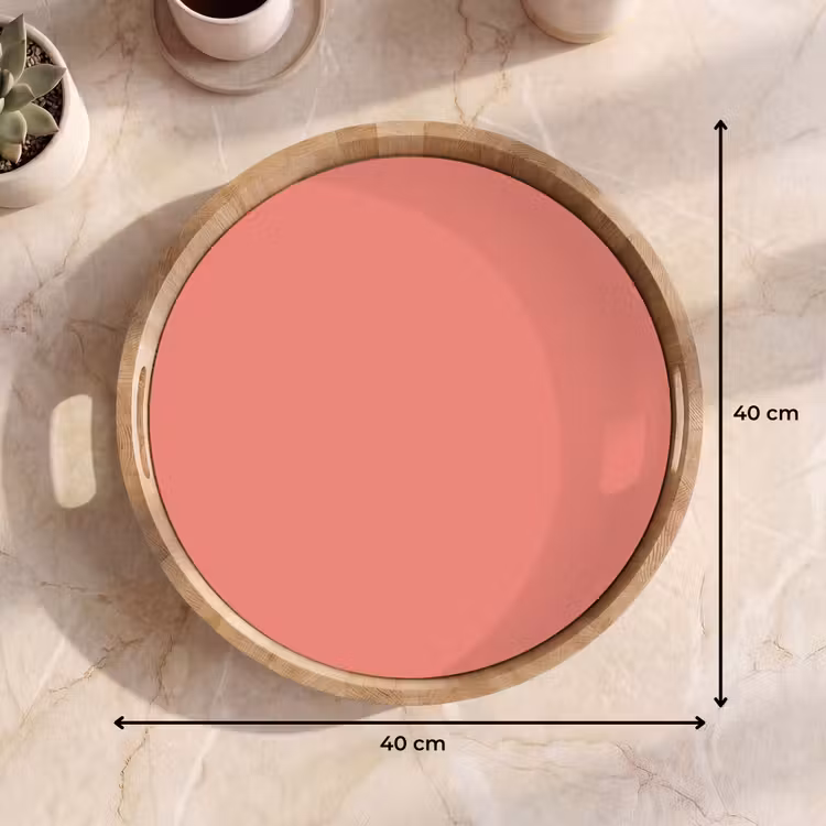 Coral - Reef - Rood Dienblad Rond middel 914 -USP_Formaat