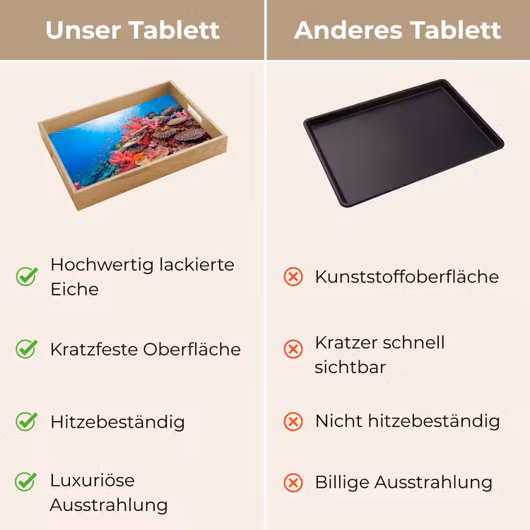 Koraalrif - Vissen - Onderwater - Tropisch - Rood Dienblad Rechthoek middel -USP_VergelijkingDE