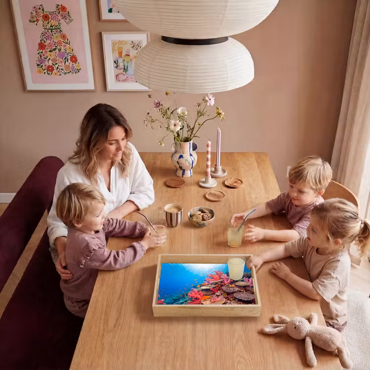 Koraalrif - Vissen - Onderwater - Tropisch - Rood Dienblad Rechthoek middel -sfeer4