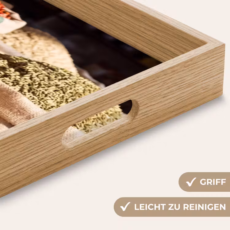 Tablett - Kräuter – Markt – Farbenfroh - Kruiden - Markt - Kleurrijk Dienblad Rechthoek middel